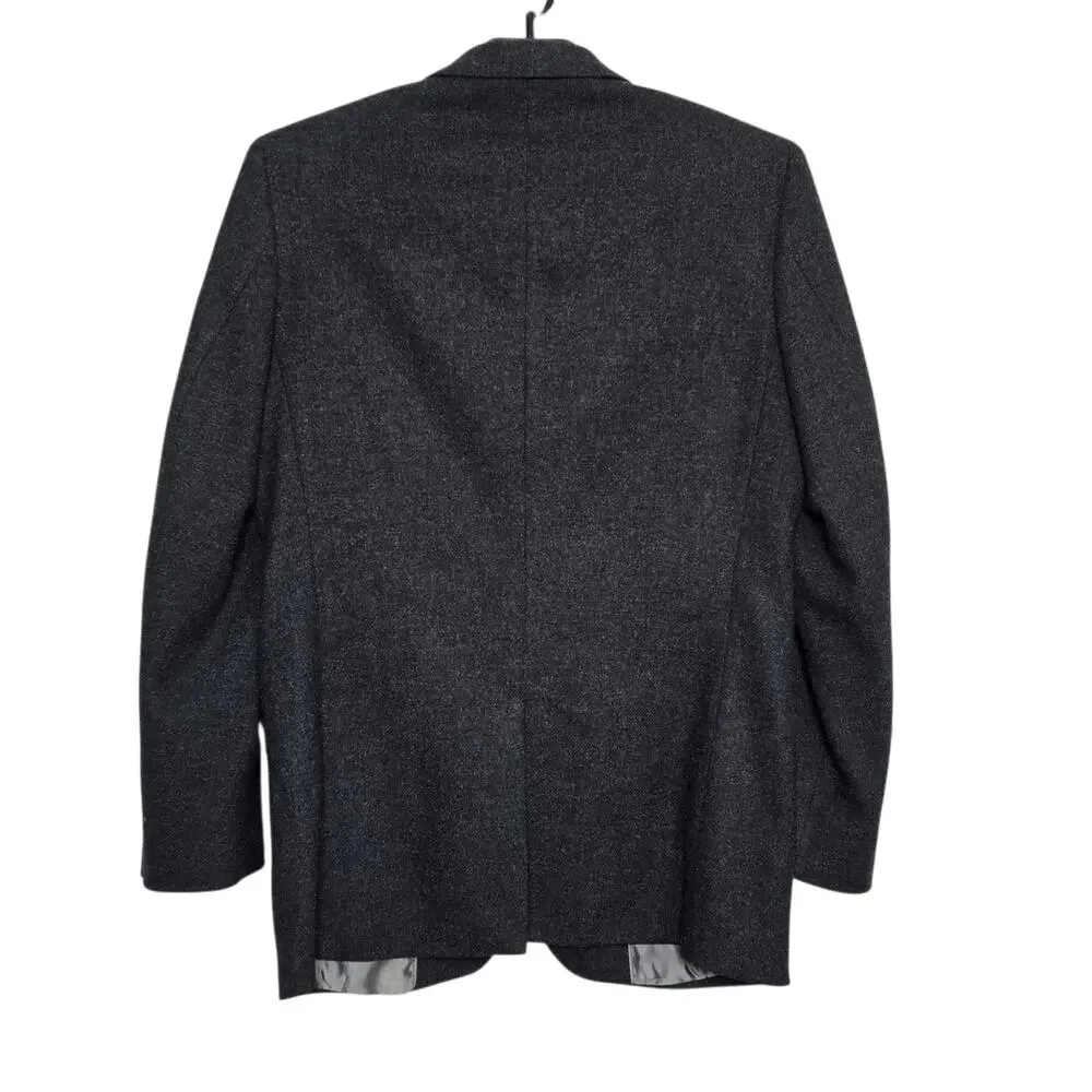 Mens Banana Republic Blazer Jacket Size 42L Wool Gray Two Button
